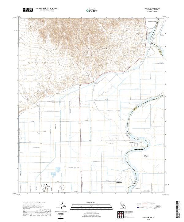 Blythe NE, CA-AZ — USGS 7.5-minute topo (2021)