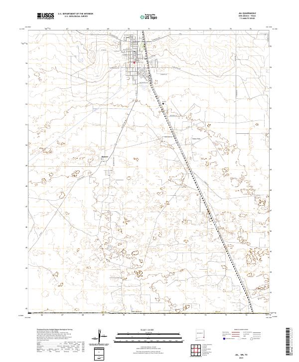 Jal, NM-TX — USGS 7.5-minute topo (2023)
