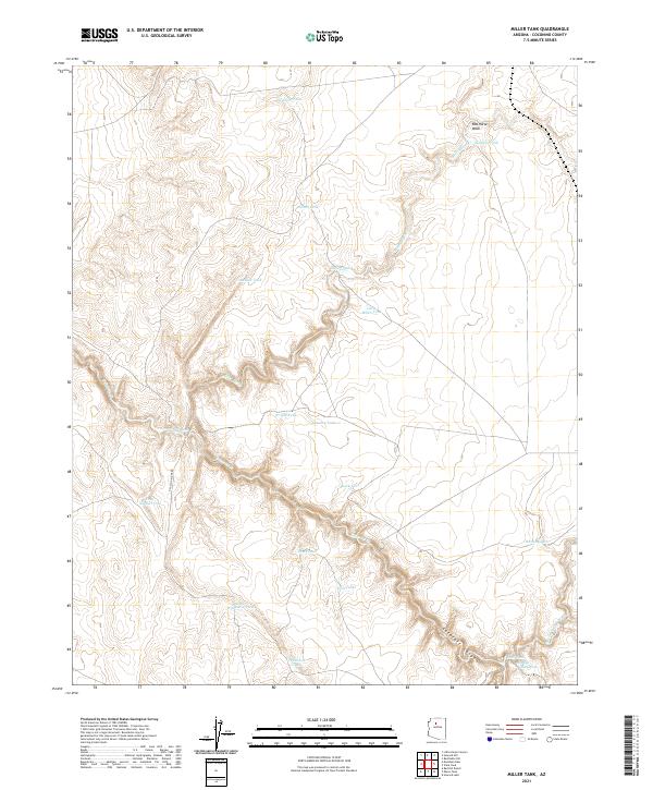 Miller Tank, AZ — USGS 7.5-minute topo (2021)