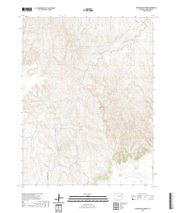 Barking Dog Spring, CO — USGS 7.5-minute topo (2022)