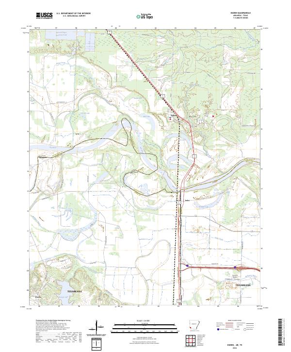 Ogden, AR-TX — USGS 7.5-minute topo (2024)