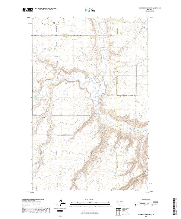 Timber Coulee North, MT — USGS 7.5-minute topo (2024)