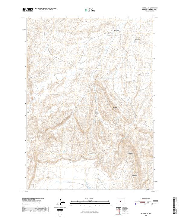 Blue Gulch, WY — USGS 7.5-minute topo (2021)