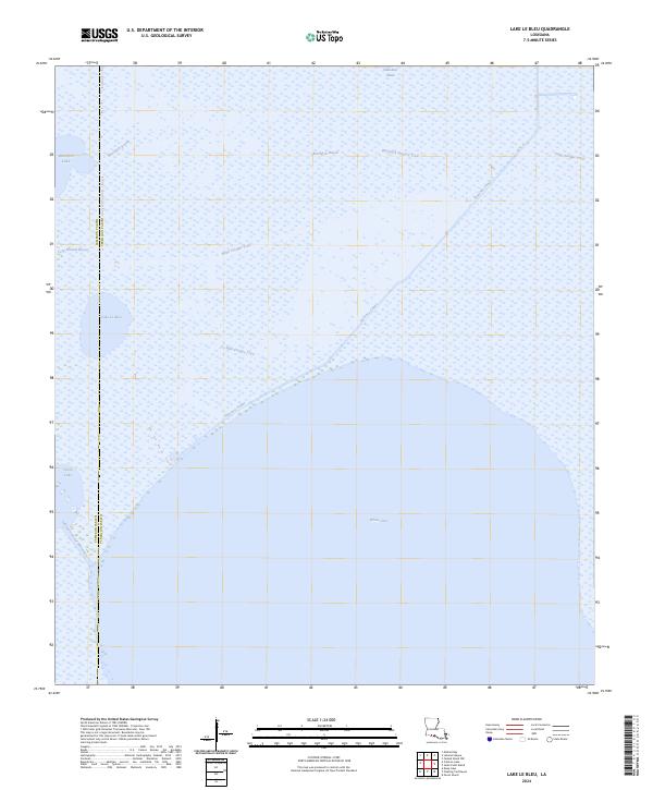 Lake Le Bleu, LA — USGS 7.5-minute topo (2024)