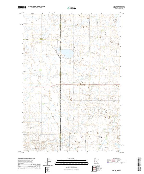 Gary NW, MN-SD — USGS 7.5-minute topo (2022)