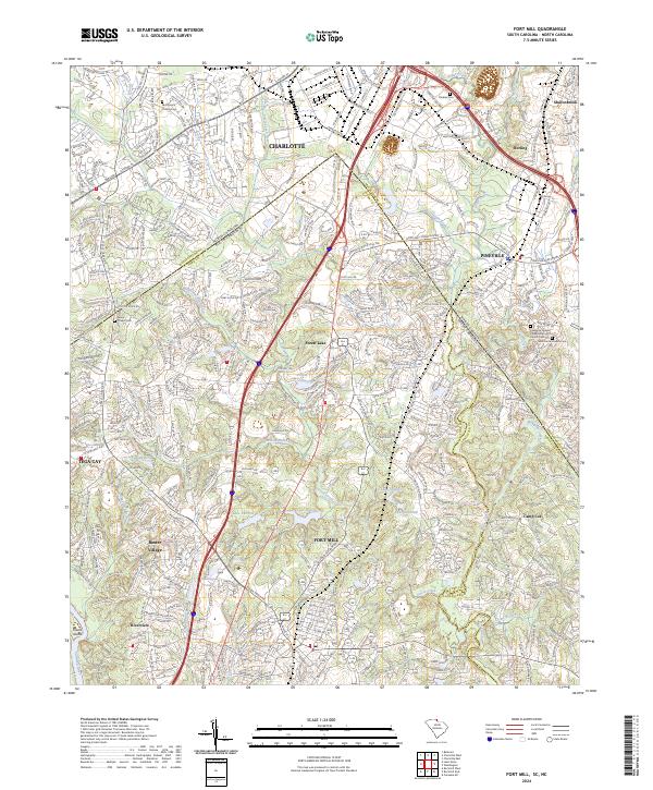 Fort Mill, SC-NC — USGS 7.5-minute topo (2024)