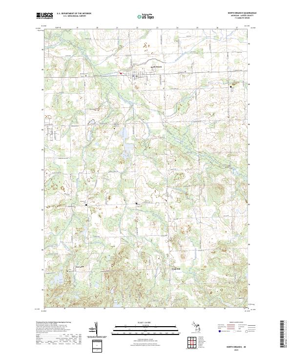 North Branch, MI — USGS 7.5-minute topo (2023)