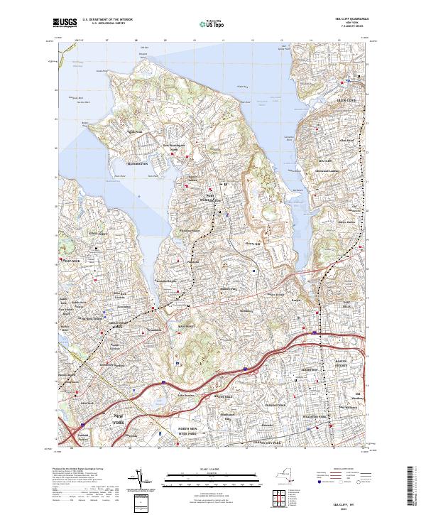 Sea Cliff, NY — USGS 7.5-minute topo (2023)