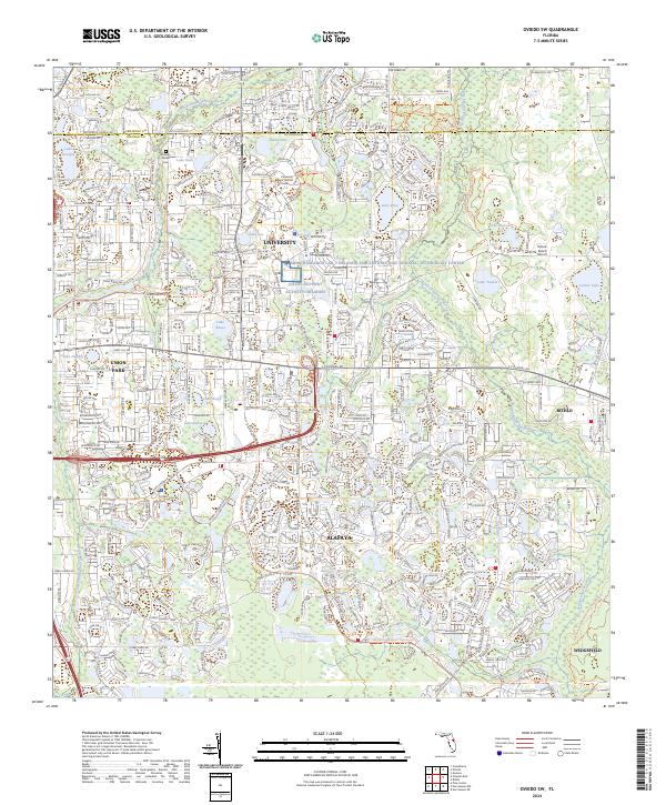 Oviedo SW, FL — USGS 7.5-minute topo (2024)