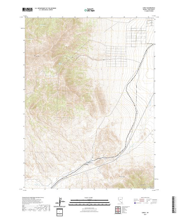 Loray, NV — USGS 7.5-minute topo (2021)