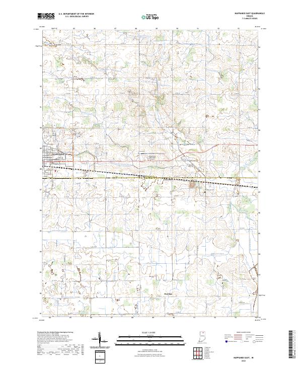 Nappanee East, IN — USGS 7.5-minute topo (2022)