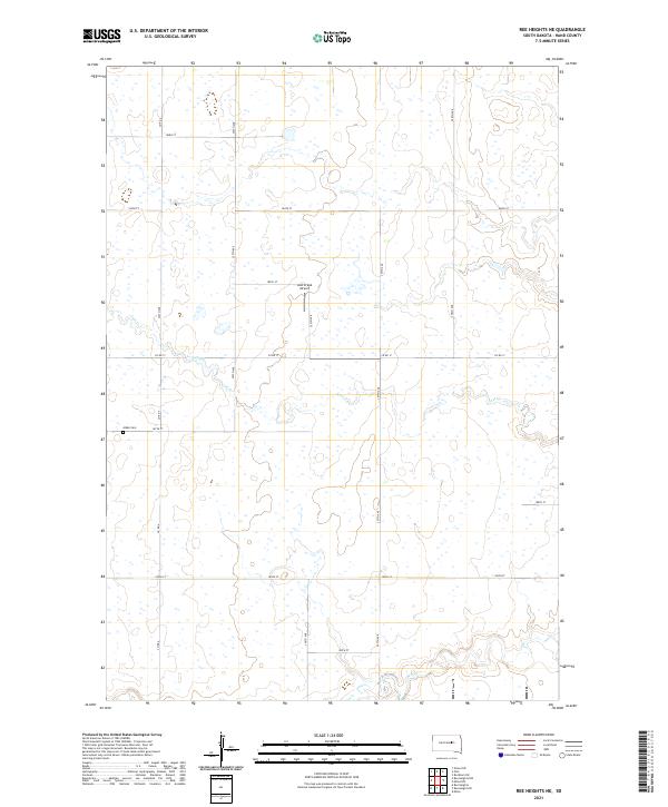 Ree Heights NE, SD — USGS 7.5-minute topo (2021)