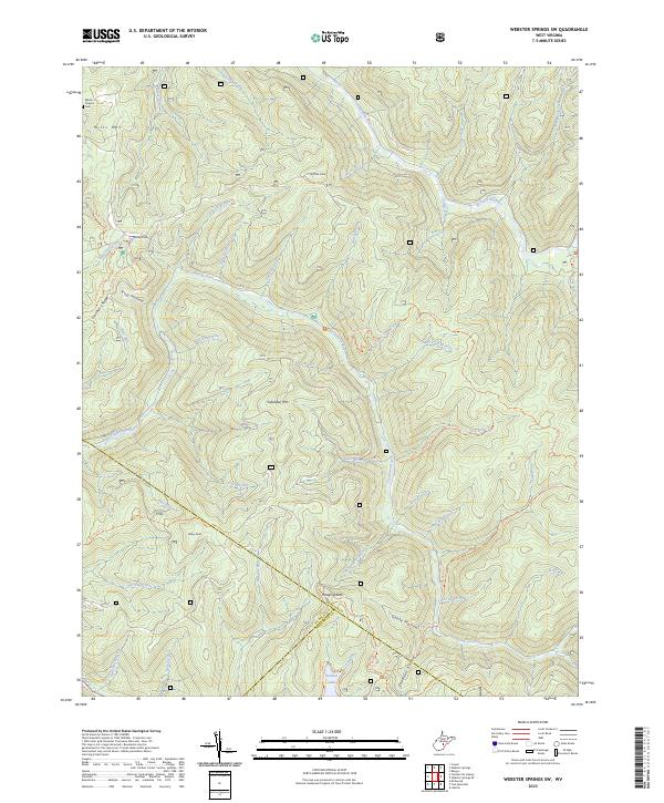 Webster Springs SW, WV — USGS 7.5-minute topo (2023)