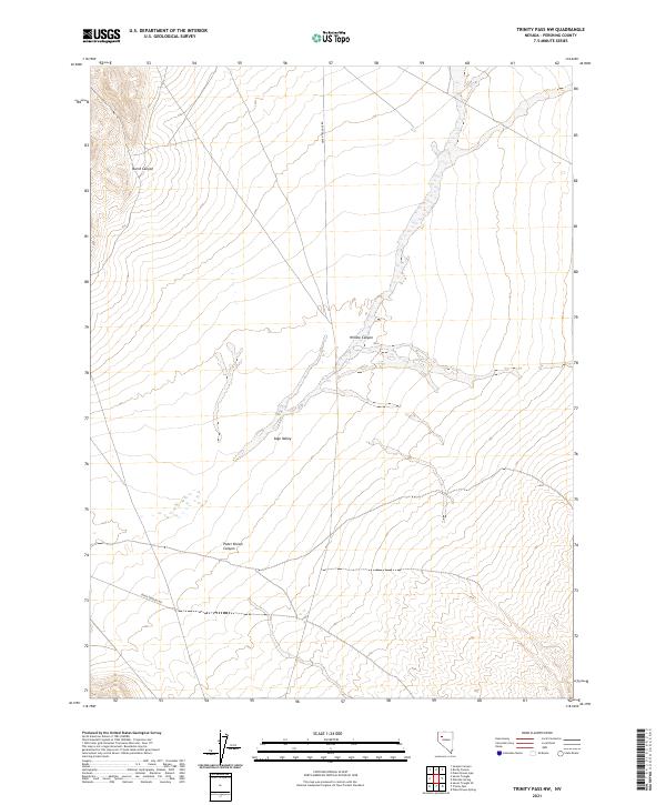 Trinity Pass NW, NV — USGS 7.5-minute topo (2021)