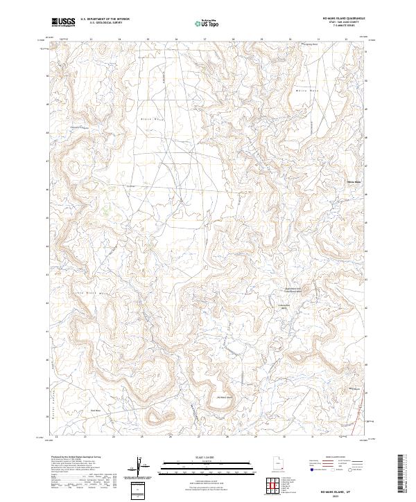 No-Mans Island, UT — USGS 7.5-minute topo (2023)
