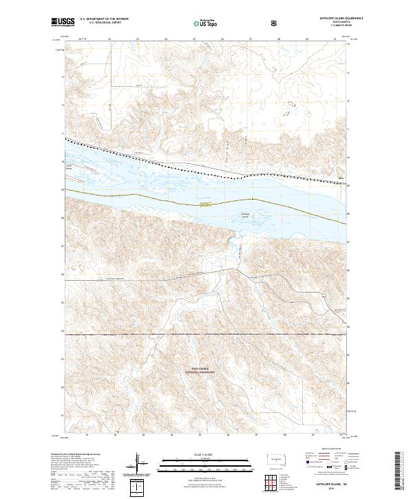 Antelope Island, SD — USGS 7.5-minute topo (2021)