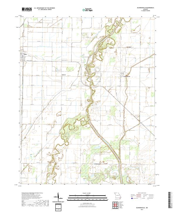 Glennonville, MO — USGS 7.5-minute topo (2021)