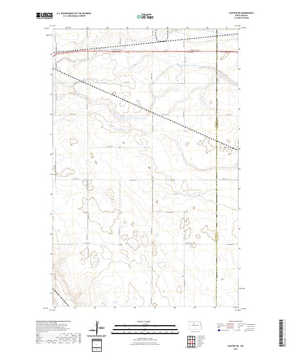 Sawyer NE, ND — USGS 7.5-minute topo (2024)