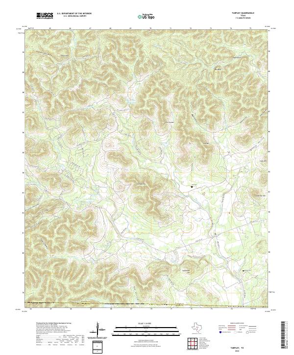 Tarpley, TX — USGS 7.5-minute topo (2022)
