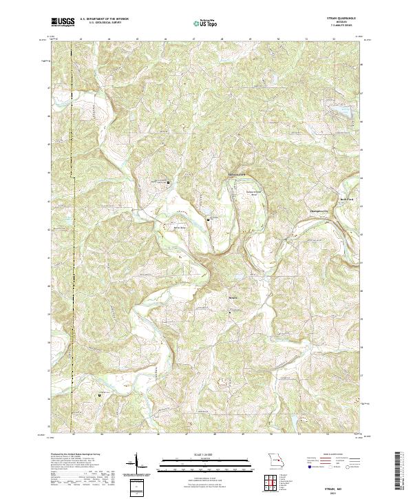 Strain, MO — USGS 7.5-minute topo (2021)