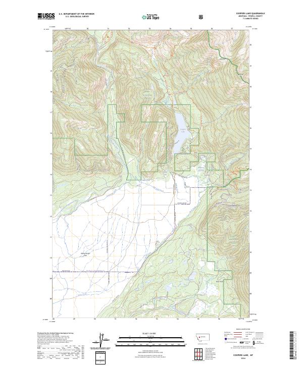 Coopers Lake, MT — USGS 7.5-minute topo (2024)