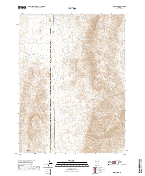 Kumiva Peak, NV — USGS 7.5-minute topo (2021)