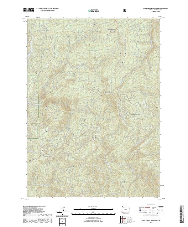 Quail Prairie Mountain, OR — USGS 7.5-minute topo (2024)
