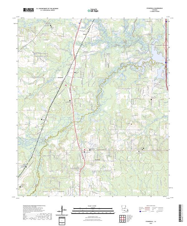 Stonewall, LA — USGS 7.5-minute topo (2024)