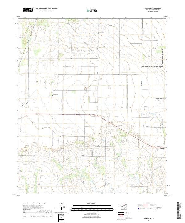 Pinkerton, TX — USGS 7.5-minute topo (2022)
