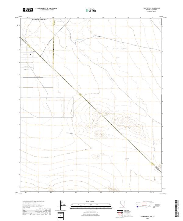 Stump Spring, NV-CA — USGS 7.5-minute topo (2021)