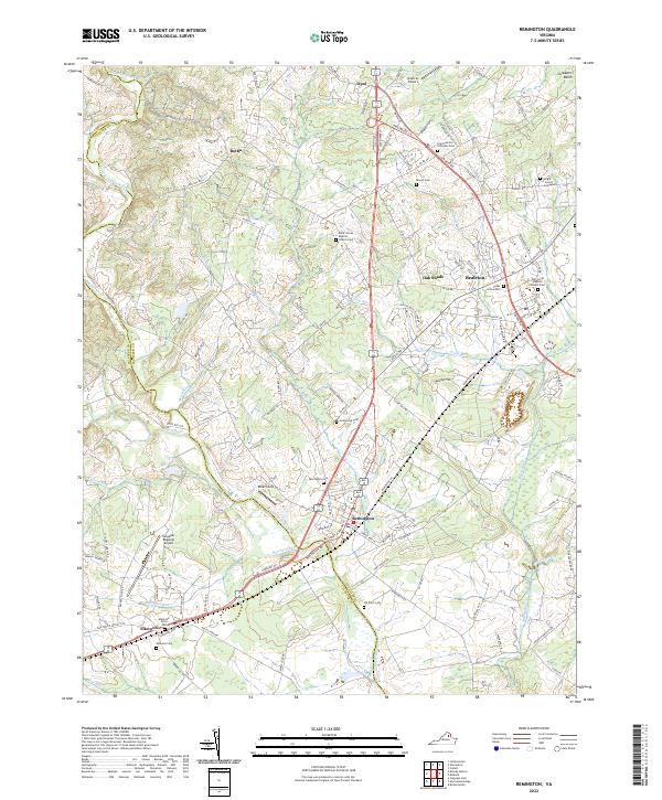 Remington, VA — USGS 7.5-minute topo (2022)