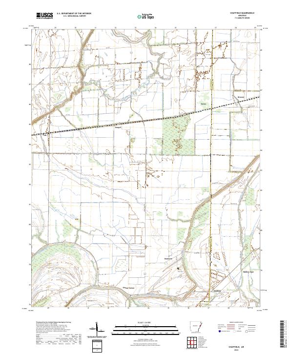 Chatfield, AR — USGS 7.5-minute topo (2024)