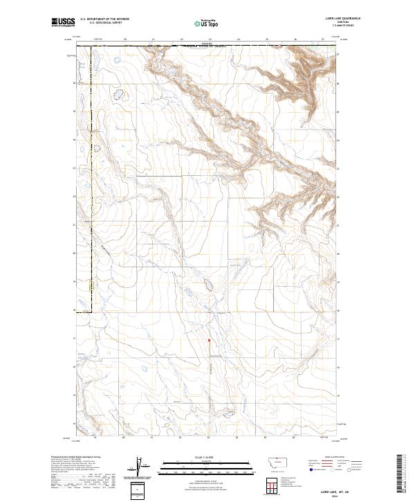 Laird Lake, MT-AB — USGS 7.5-minute topo (2024)