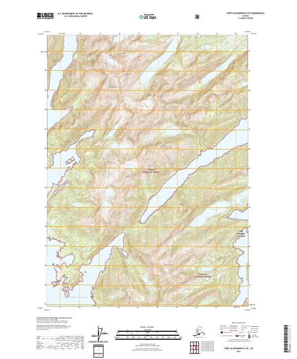 Port Alexander B-3 SE, AK — USGS 7.5-minute topo (2021)