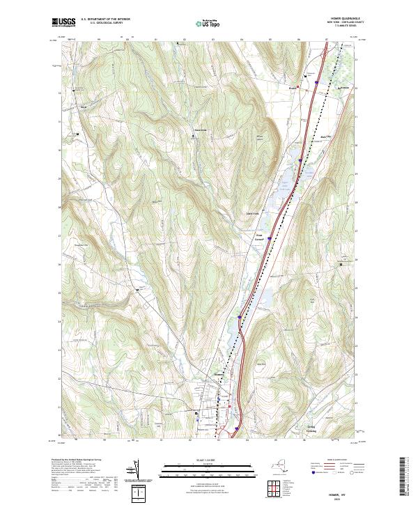 Homer, NY — USGS 7.5-minute topo (2023)