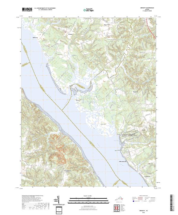 Gressitt, VA — USGS 7.5-minute topo (2022)