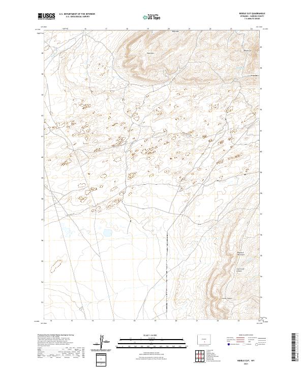 Riddle Cut, WY — USGS 7.5-minute topo (2021)