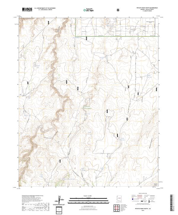 Potato Wash South, AZ — USGS 7.5-minute topo (2023)