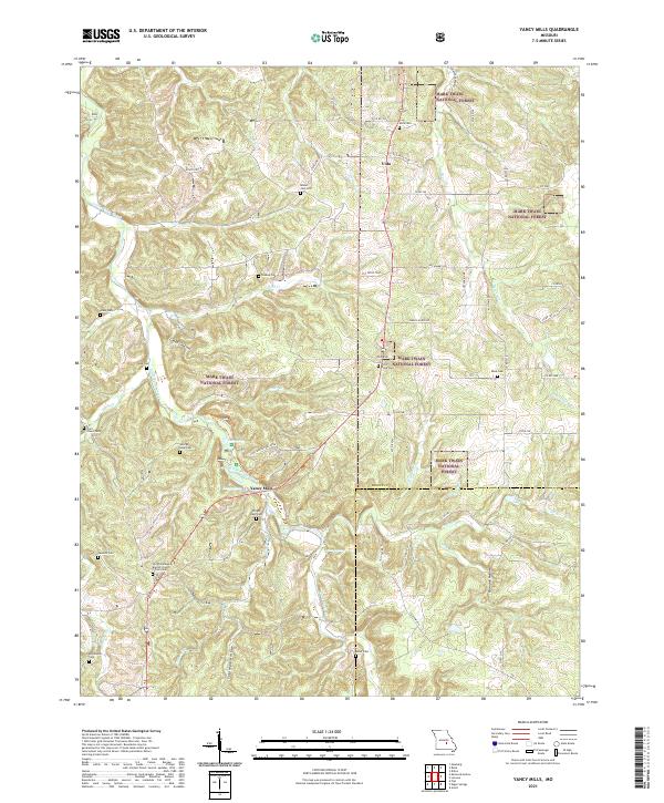Yancy Mills, MO — USGS 7.5-minute topo (2021)