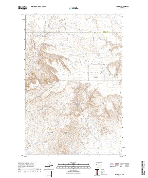 Acorn Flats, MT — USGS 7.5-minute topo (2024)