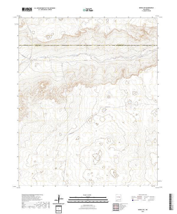 Borica SW, NM — USGS 7.5-minute topo (2023)