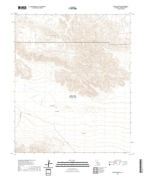 Pinto Mountain, CA — USGS 7.5-minute topo (2021)