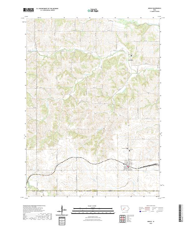 Menlo, IA — USGS 7.5-minute topo (2022)