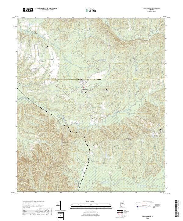 Vredenburgh, AL — USGS 7.5-minute topo (2024)