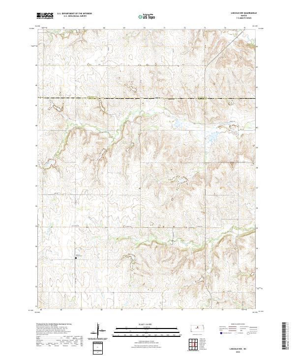 Lincoln NW, KS — USGS 7.5-minute topo (2022)