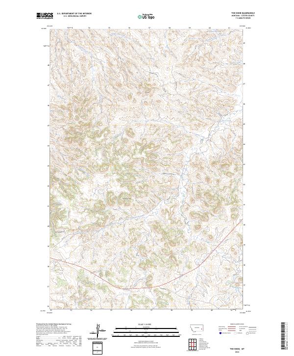 The Knob, MT — USGS 7.5-minute topo (2024)