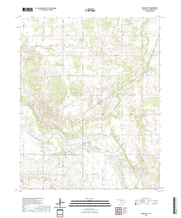 Fairview SE, OK — USGS 7.5-minute topo (2022)