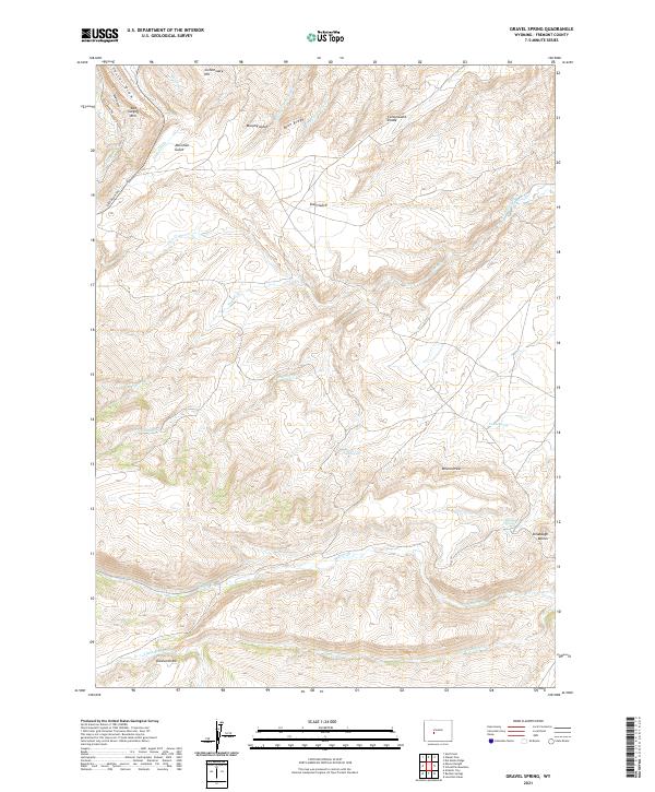 Gravel Spring, WY — USGS 7.5-minute topo (2021)