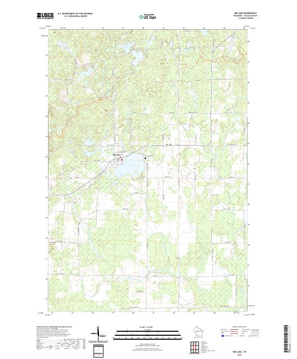 Rib Lake, WI — USGS 7.5-minute topo (2022)