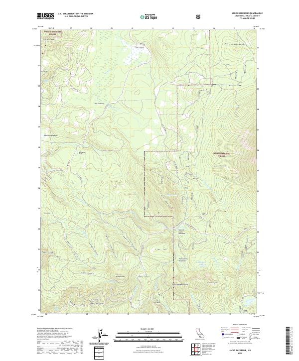 Jacks Backbone, CA — USGS 7.5-minute topo (2022)